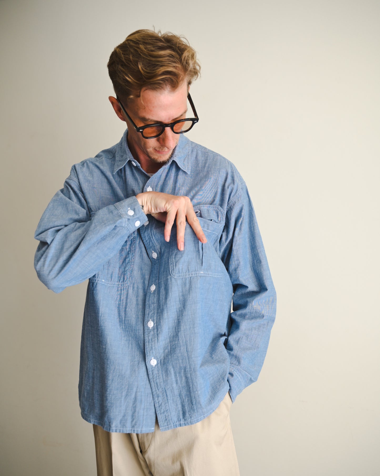 【T.O.D. Outdoorwear Co.】TOD THUNDERCLAP SHIRT DFP LS CHAMBRAY