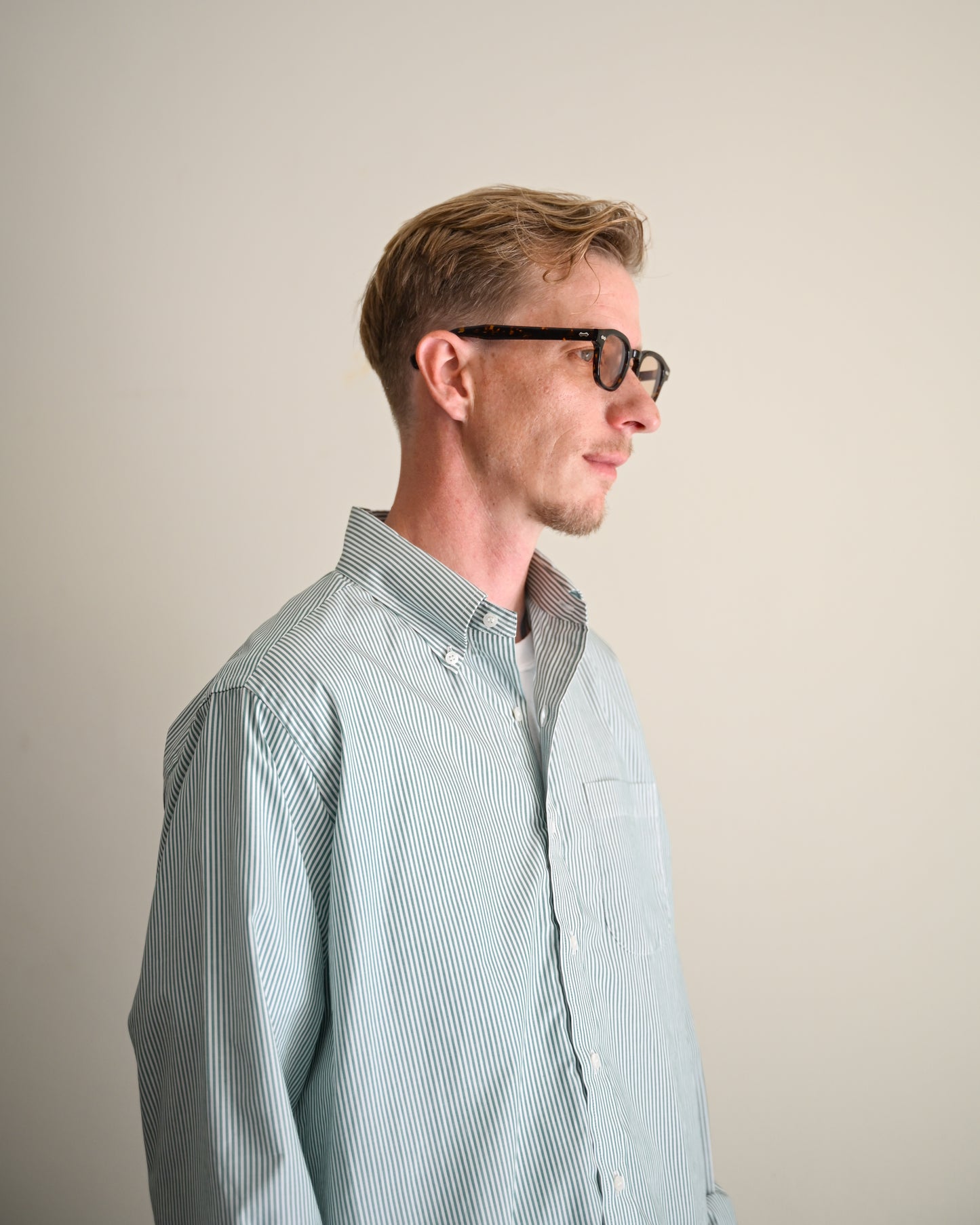 【T.O.D. Outdoorwear Co.】TOD BD SHIRT CANDY STRIPE GREEN