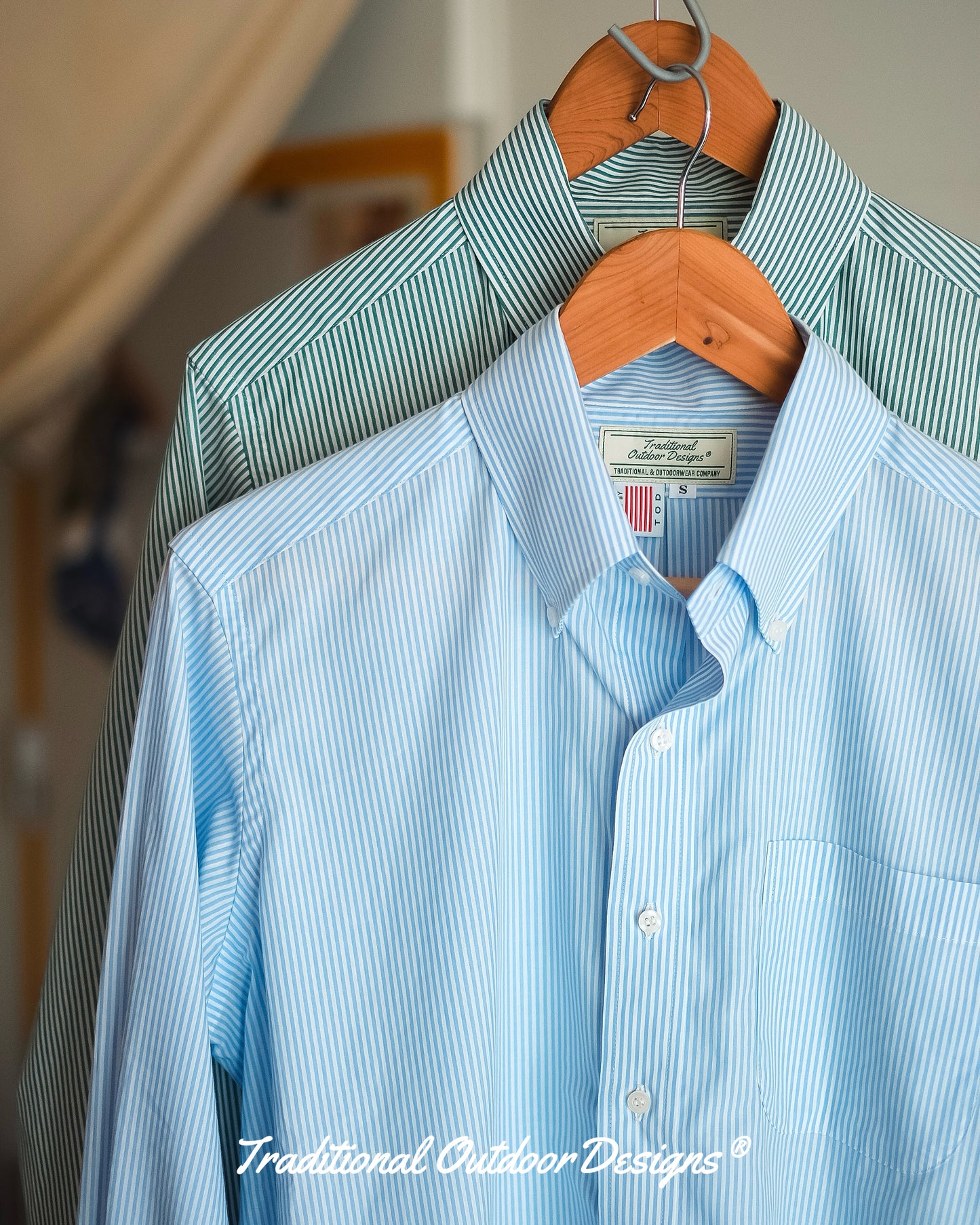 【T.O.D. Outdoorwear Co.】TOD BD SHIRT CANDY STRIPE GREEN