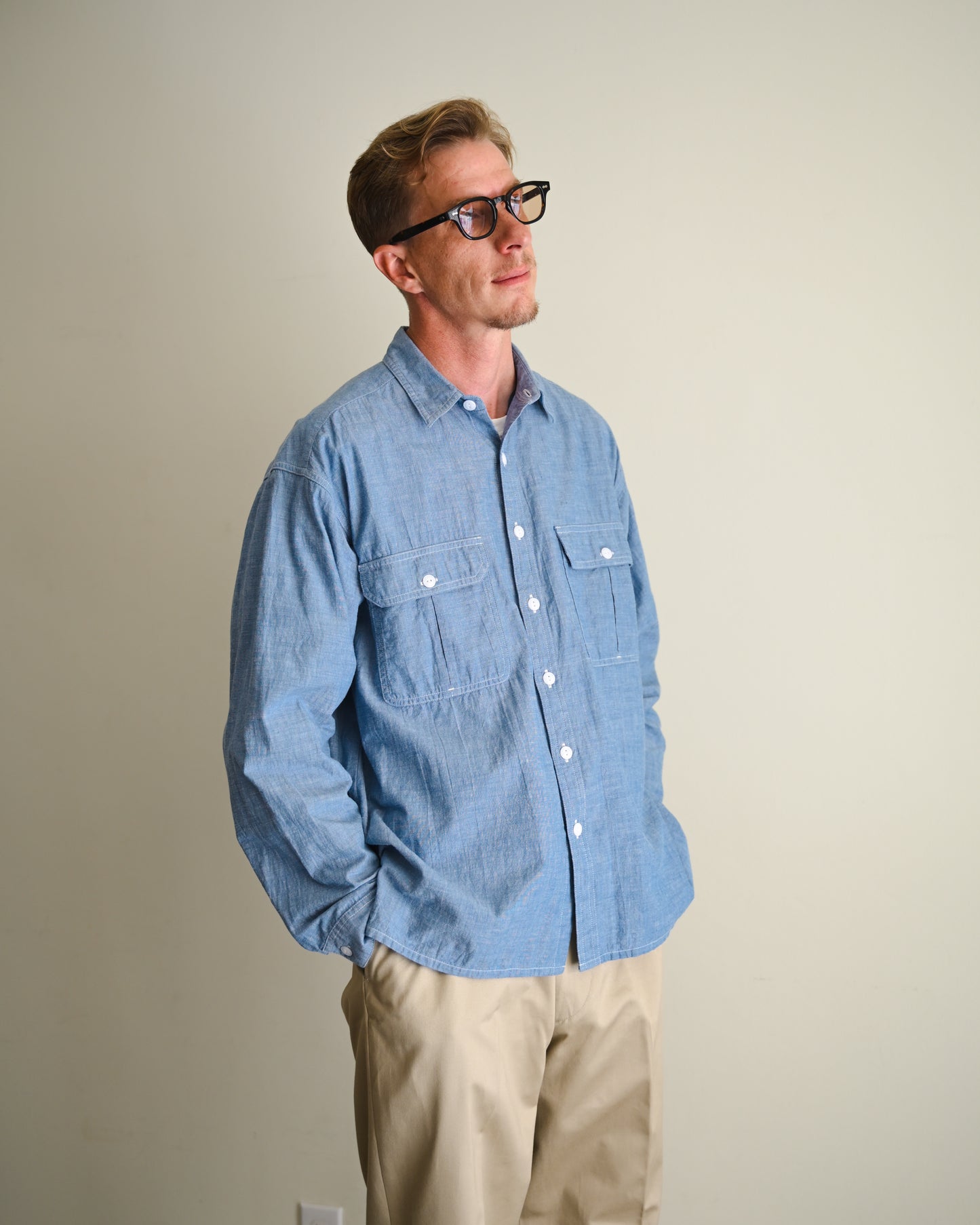 【T.O.D. Outdoorwear Co.】TOD THUNDERCLAP SHIRT DFP LS CHAMBRAY