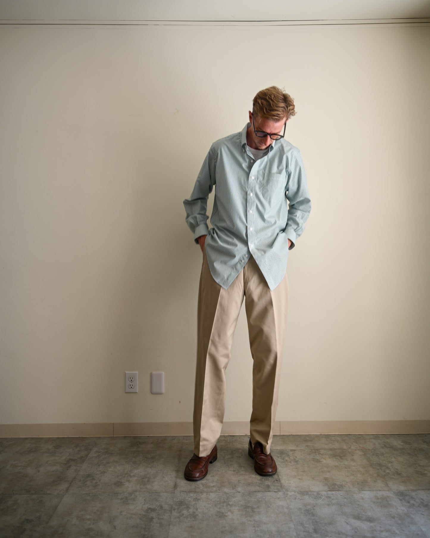 【T.O.D. Outdoorwear Co.】TOD BD SHIRT CANDY STRIPE GREEN