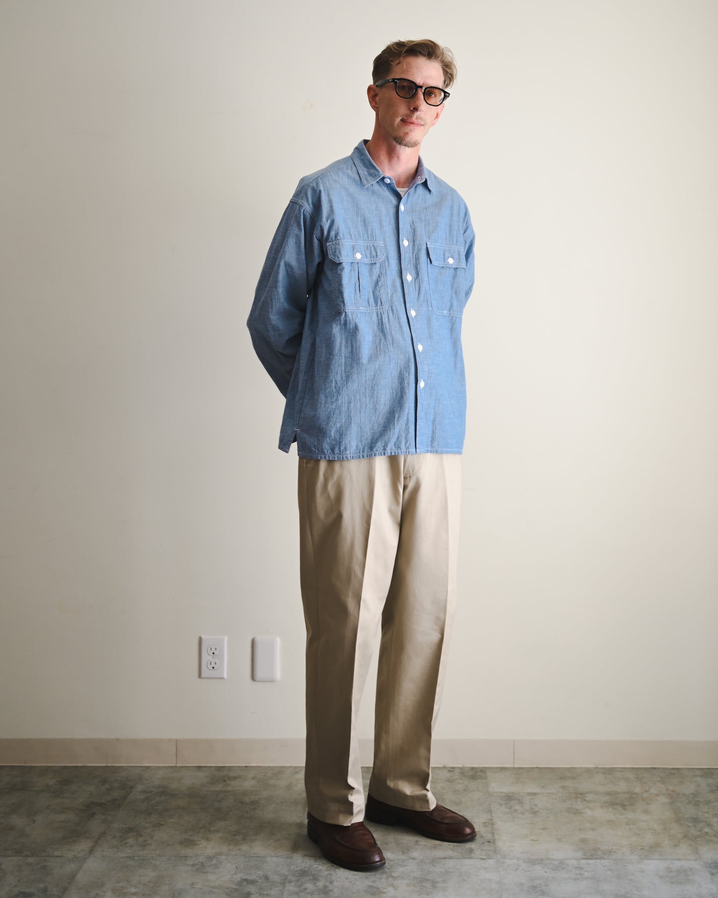 【T.O.D. Outdoorwear Co.】TOD THUNDERCLAP SHIRT DFP LS CHAMBRAY