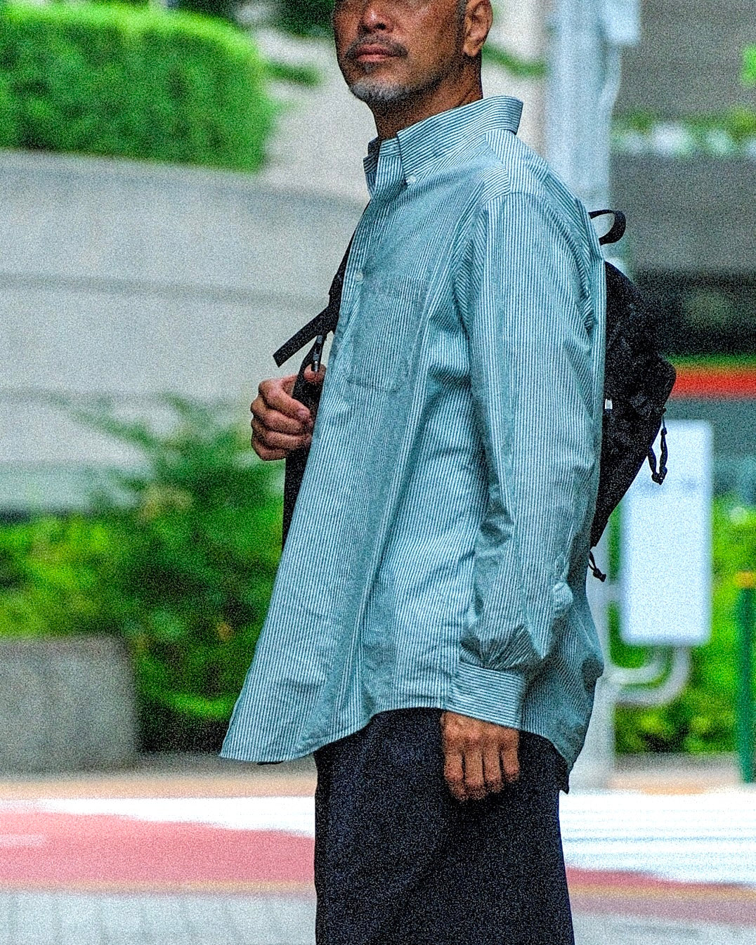 【T.O.D. Outdoorwear Co.】TOD BD SHIRT CANDY STRIPE GREEN