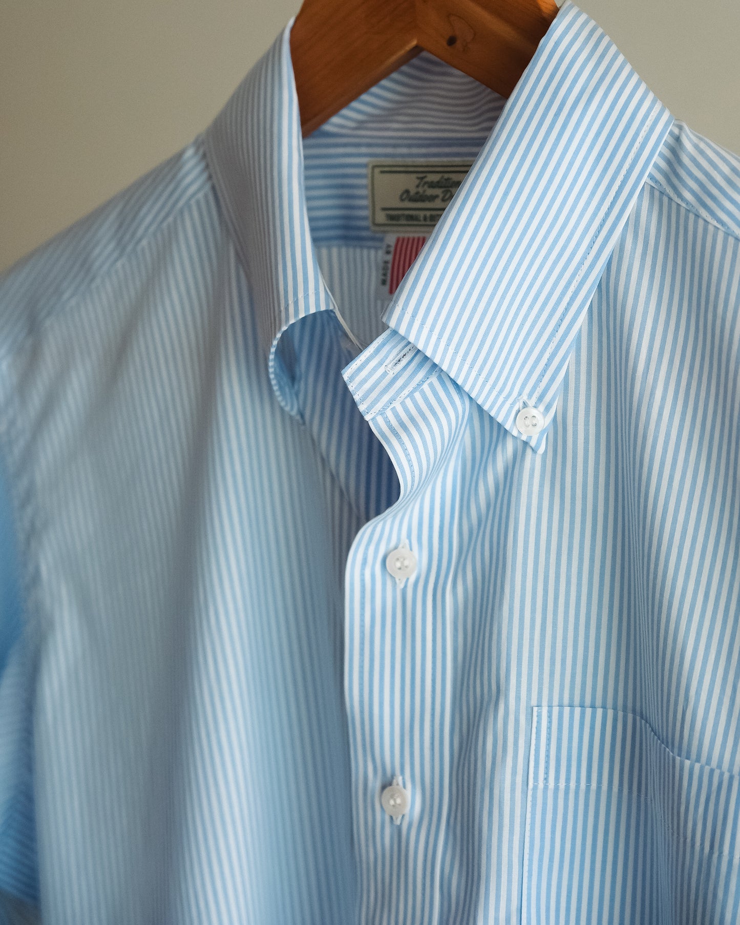 【T.O.D. Outdoorwear Co.】TOD BD SHIRT CANDY STRIPE SAX