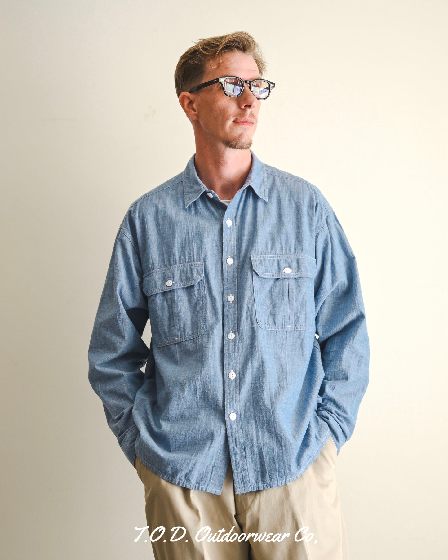 【T.O.D. Outdoorwear Co.】TOD THUNDERCLAP SHIRT DFP LS CHAMBRAY