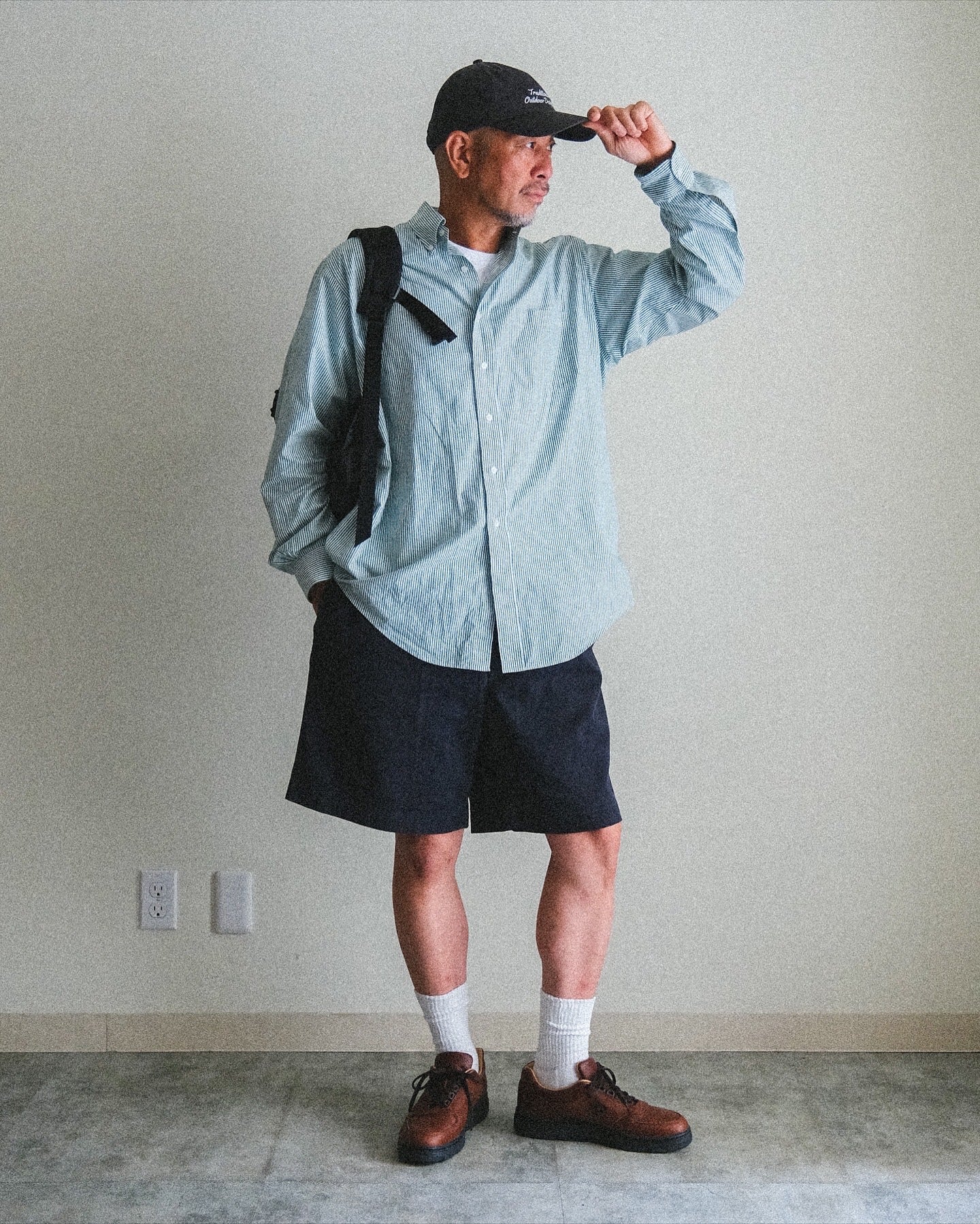 【T.O.D. Outdoorwear Co.】TOD BD SHIRT CANDY STRIPE GREEN