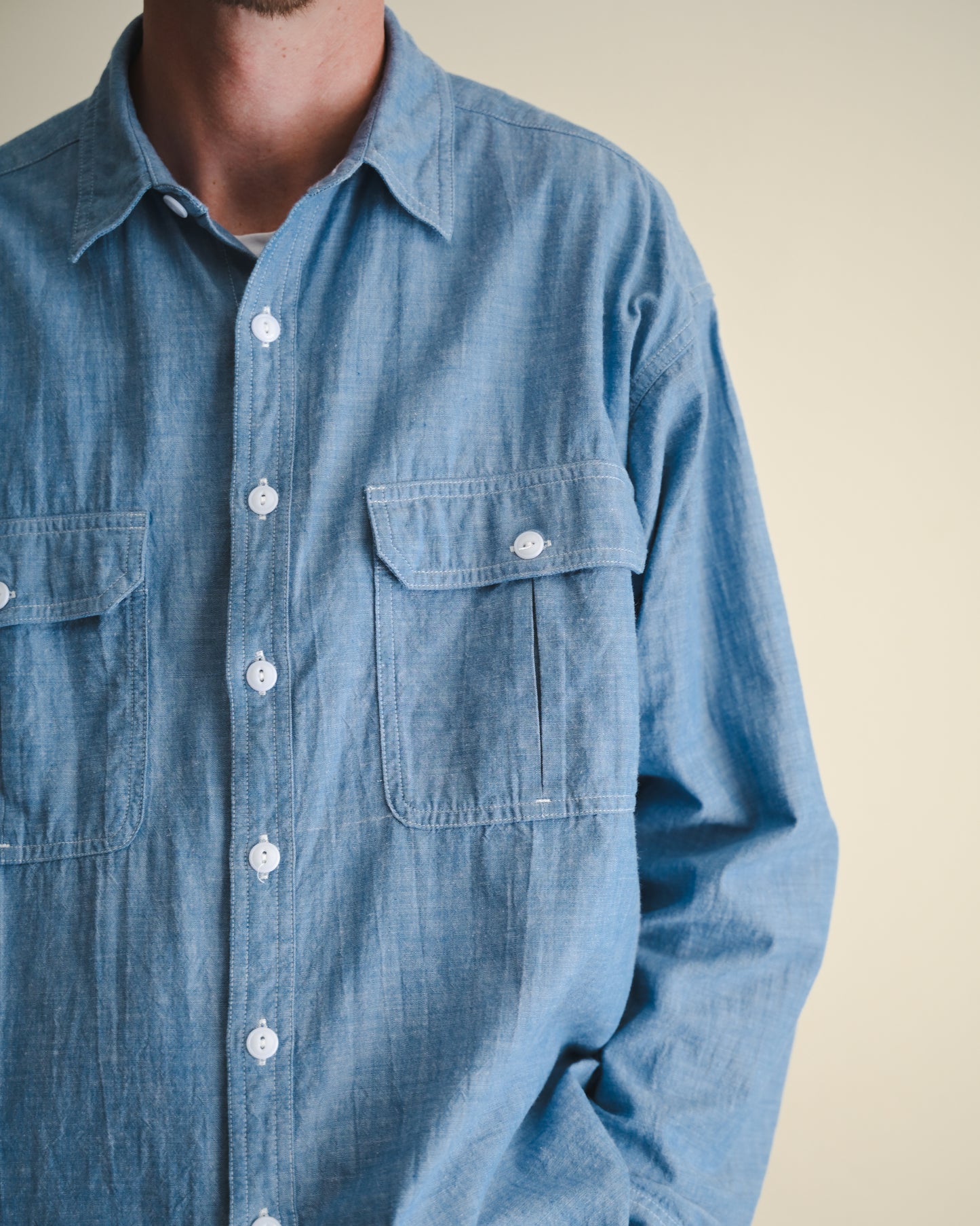 【T.O.D. Outdoorwear Co.】TOD THUNDERCLAP SHIRT DFP LS CHAMBRAY