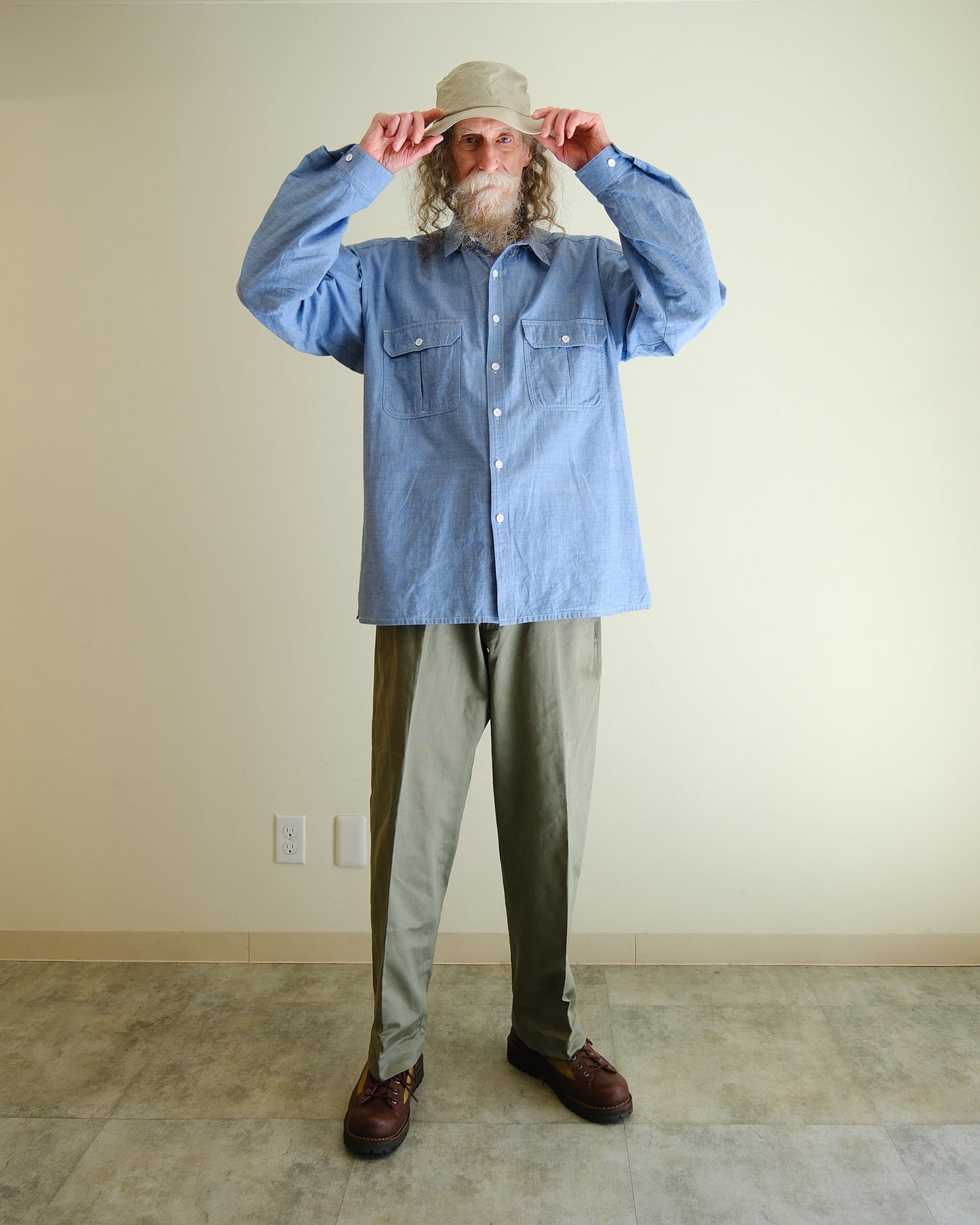 【TOD TRADITIONAL TROUSERS】M1968 CHINO COTTON TWILL, BEIGE