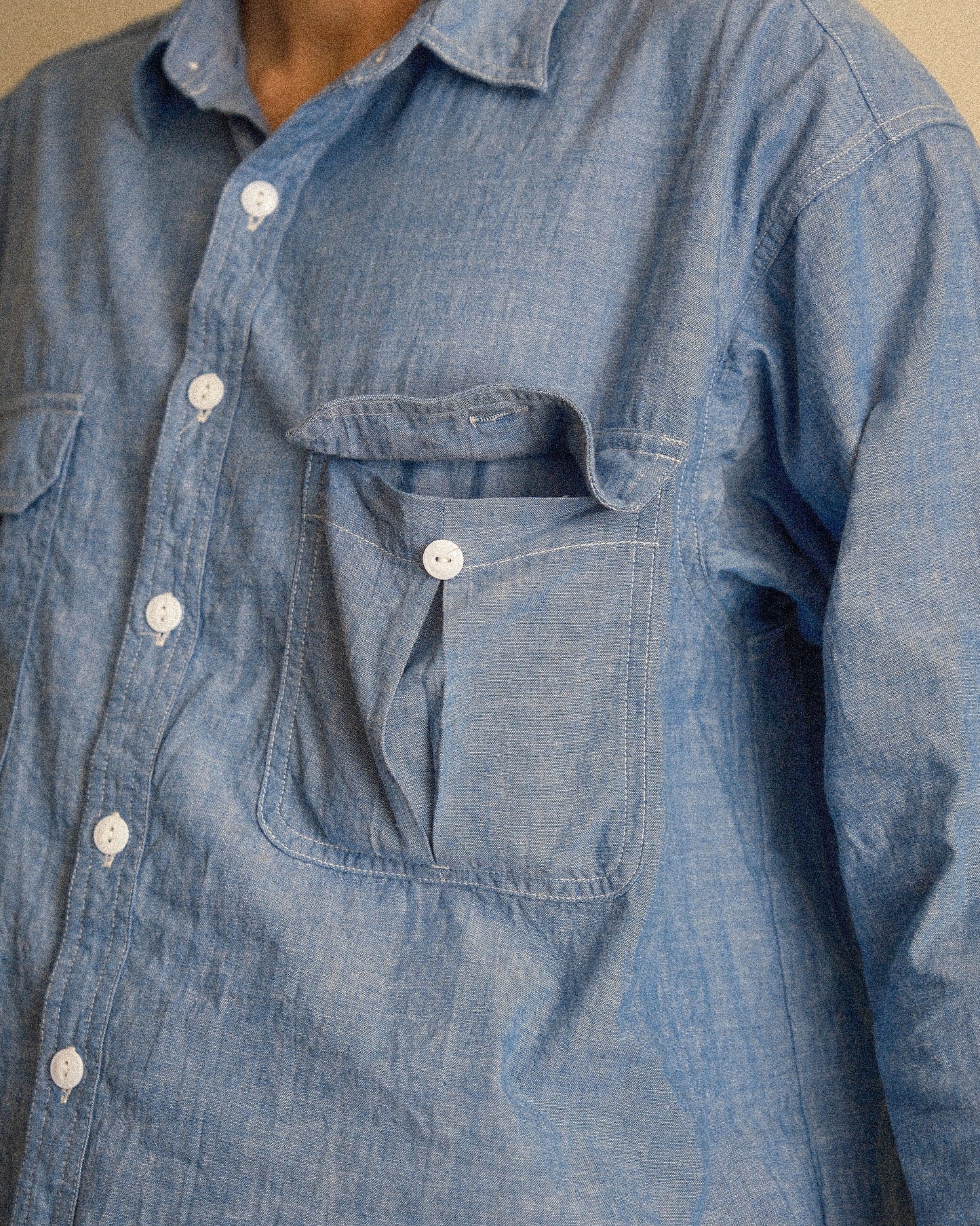 【T.O.D. Outdoorwear Co.】TOD THUNDERCLAP SHIRT DFP LS CHAMBRAY