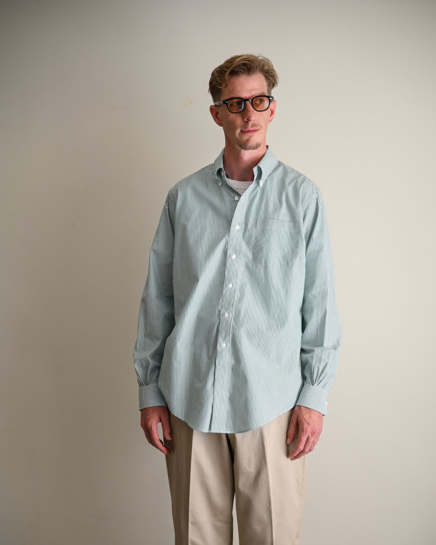 【T.O.D. Outdoorwear Co.】TOD BD SHIRT CANDY STRIPE GREEN