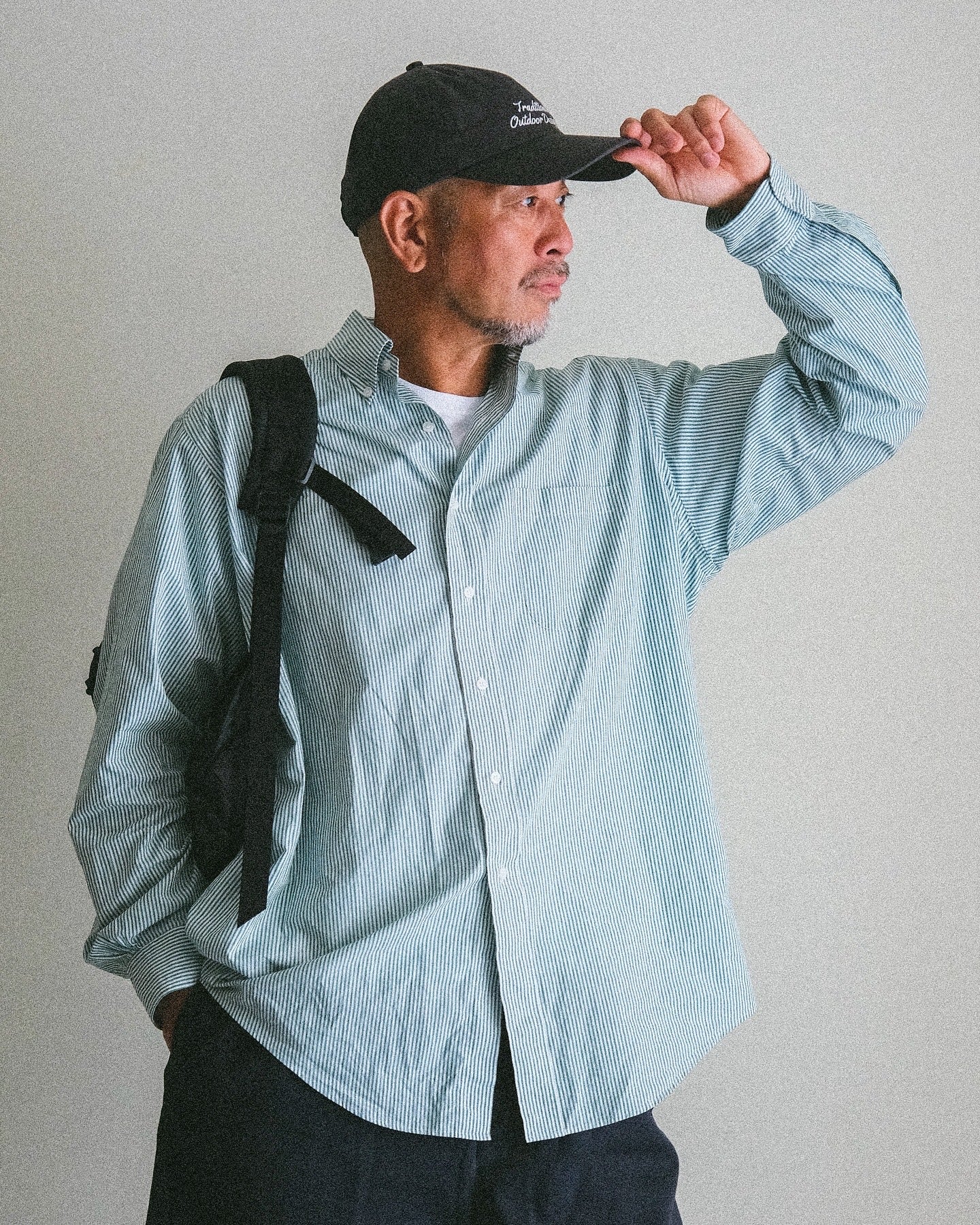【T.O.D. Outdoorwear Co.】TOD BD SHIRT CANDY STRIPE GREEN