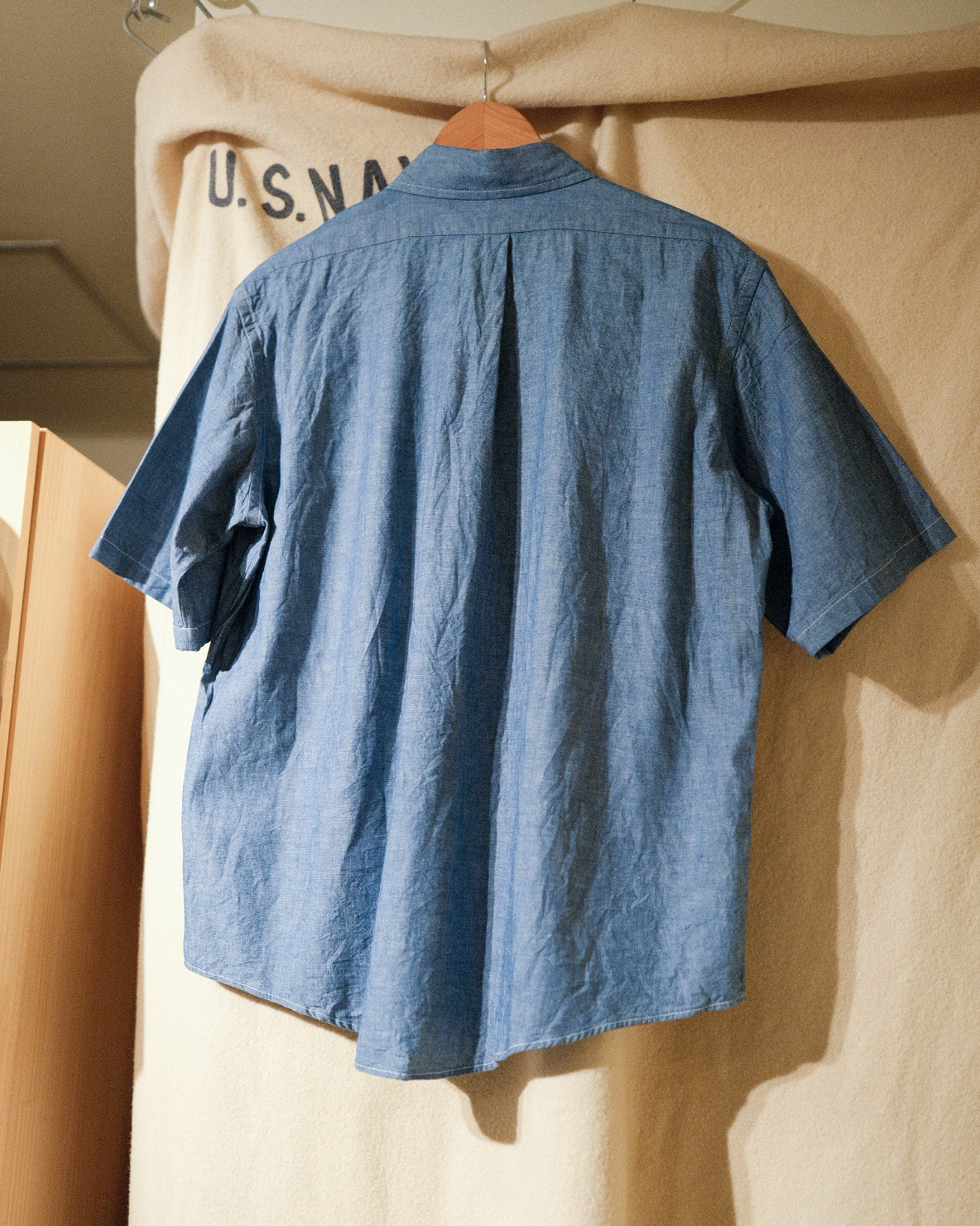 TOD BD Shirt Mid-Length SS Chambray Indigo
