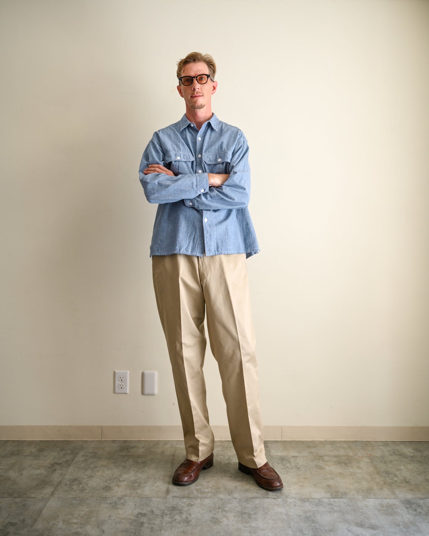 【T.O.D. Outdoorwear Co.】TOD THUNDERCLAP SHIRT DFP LS CHAMBRAY