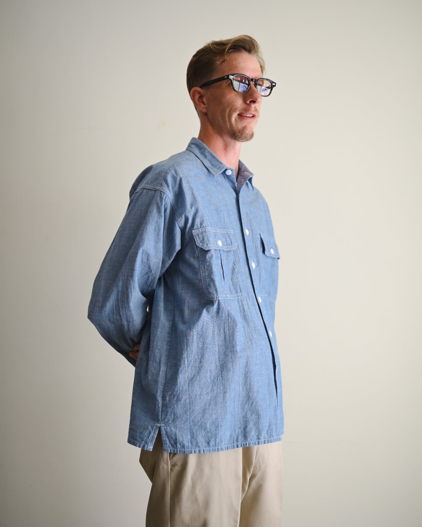 【T.O.D. Outdoorwear Co.】TOD THUNDERCLAP SHIRT DFP LS CHAMBRAY