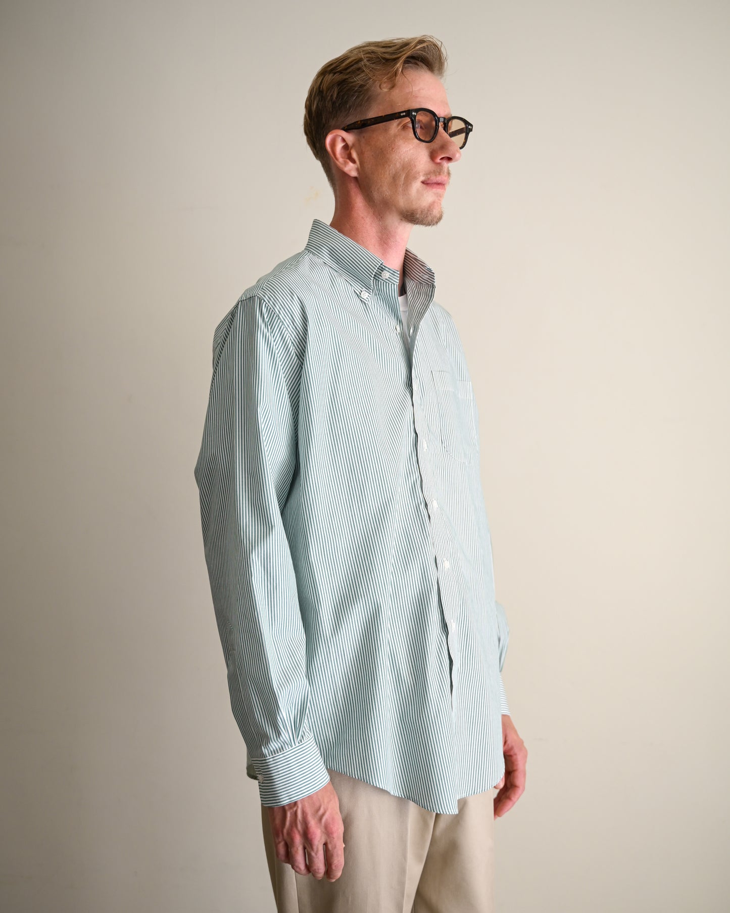 【T.O.D. Outdoorwear Co.】TOD BD SHIRT CANDY STRIPE GREEN