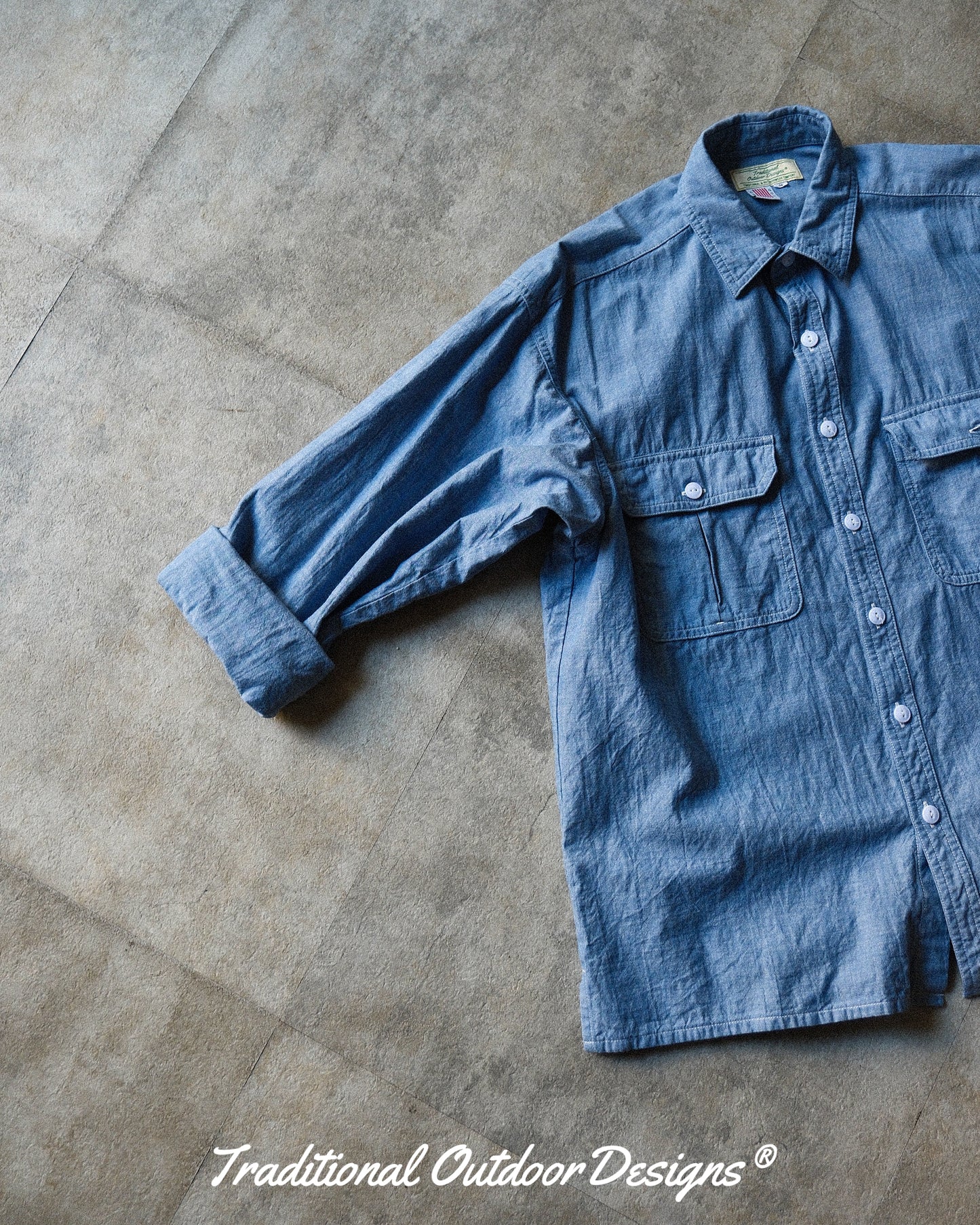 【T.O.D. Outdoorwear Co.】TOD THUNDERCLAP SHIRT DFP LS CHAMBRAY