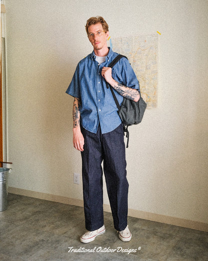 TOD BD Shirt Mid-Length SS Chambray Indigo