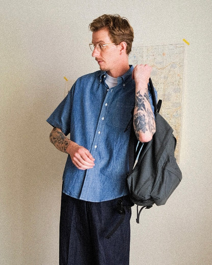 TOD BD Shirt Mid-Length SS Chambray Indigo