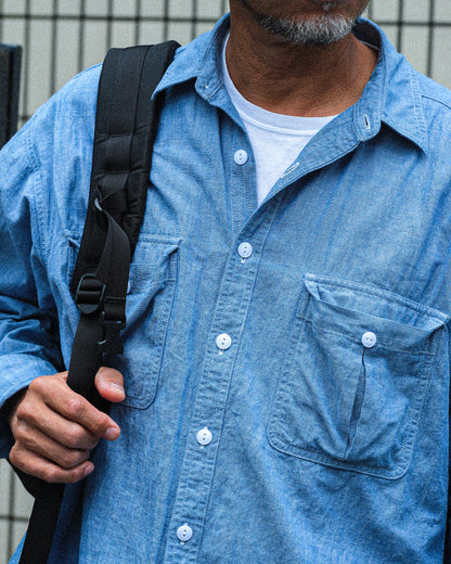 【T.O.D. Outdoorwear Co.】TOD THUNDERCLAP SHIRT DFP LS CHAMBRAY