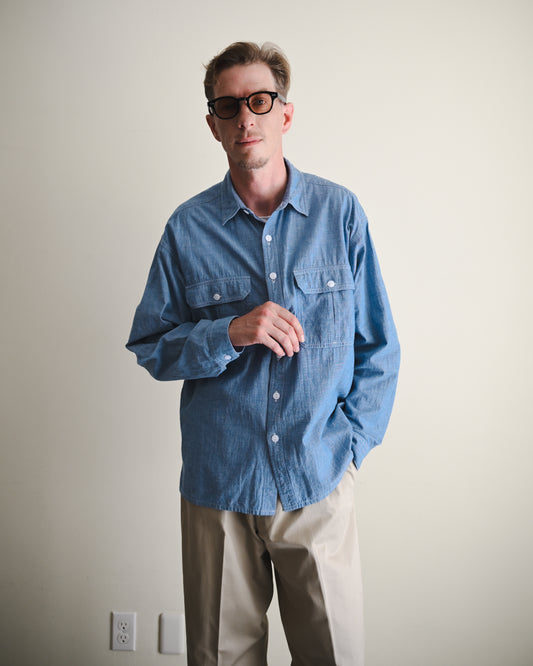 【T.O.D. Outdoorwear Co.】TOD THUNDERCLAP SHIRT DFP LS CHAMBRAY