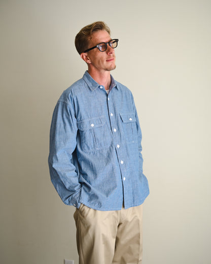 【T.O.D. Outdoorwear Co.】TOD THUNDERCLAP SHIRT DFP LS CHAMBRAY