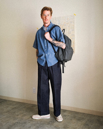 TOD BD Shirt Mid-Length SS Chambray Indigo