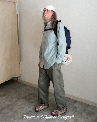 【T.O.D. Outdoorwear Co.】TOD BD SHIRT CANDY STRIPE GREEN