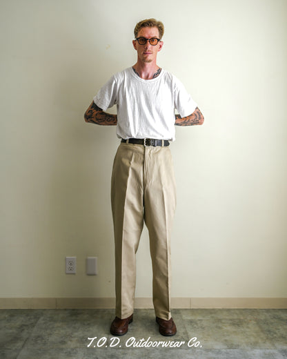 【TOD TRADITIONAL TROUSERS】M1968 CHINO COTTON TWILL, BEIGE