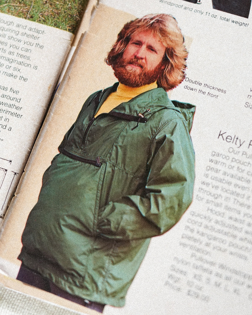 【TOD Archive Designs】Late 70s KELTY PULLOVER WOND ANORAK GREEN L