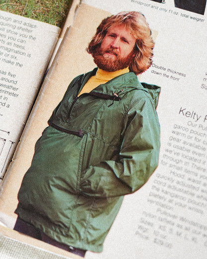 【TOD Archive Designs】Late 70s KELTY PULLOVER WOND ANORAK GREEN L