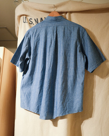 TOD BD Shirt Mid-Length SS Chambray Indigo