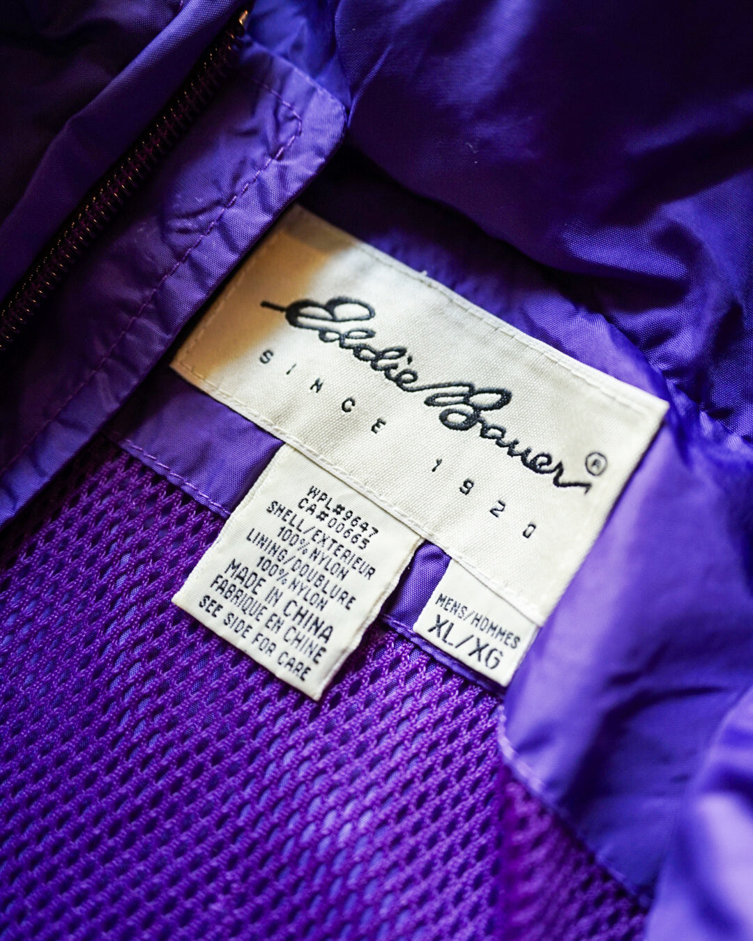 【TOD VINTAGE OUTDOORS】90S EDDIE BAUER SAC JACK PURPLE XL