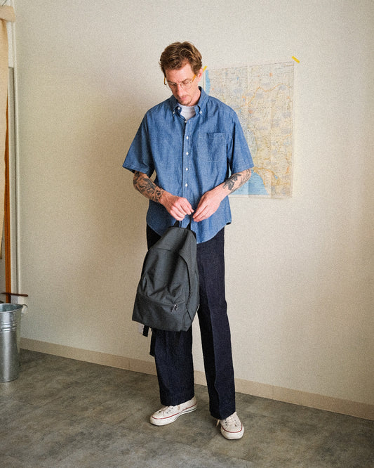 TOD BD Shirt Mid-Length SS Chambray Indigo