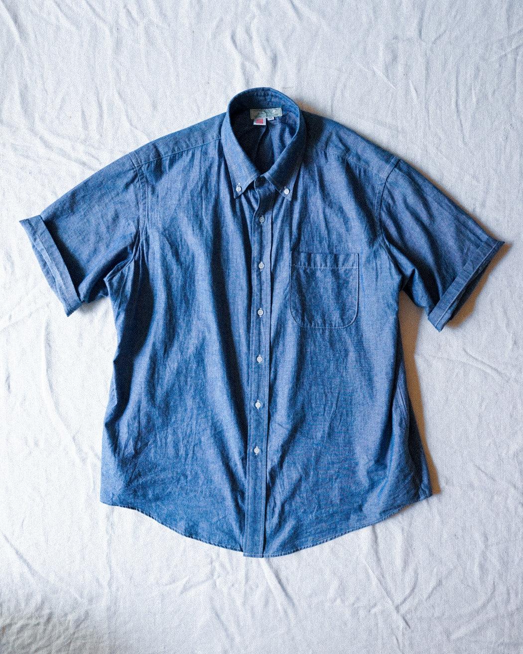 TOD BD Shirt Mid-Length SS Chambray Indigo