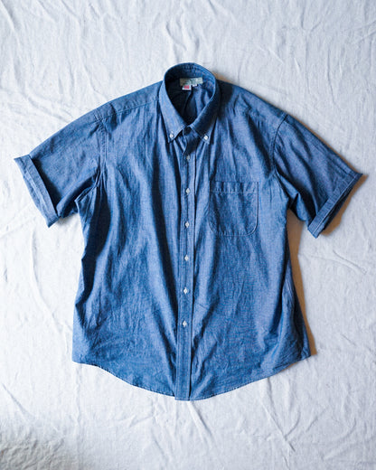 TOD BD Shirt Mid-Length SS Chambray Indigo