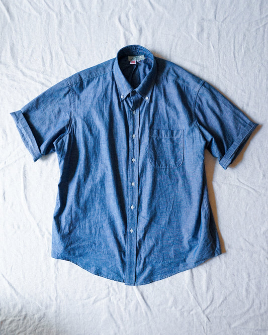 TOD THUNDERCLAP SHIRT BD SS MID-LENGTH 4.5oz CHAMBRAY