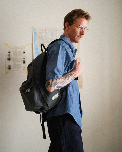 TOD BD Shirt Mid-Length SS Chambray Indigo