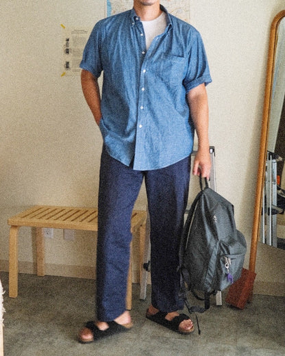 TOD BD Shirt Mid-Length SS Chambray Indigo